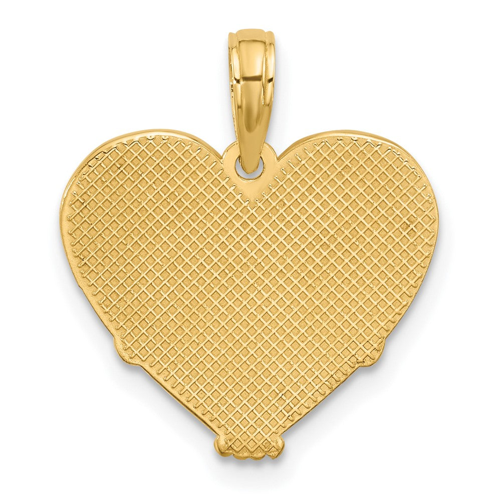Charlie & Co Jewelry | 14k Polished And Brushed Fancy Heart Charm - Model D5537