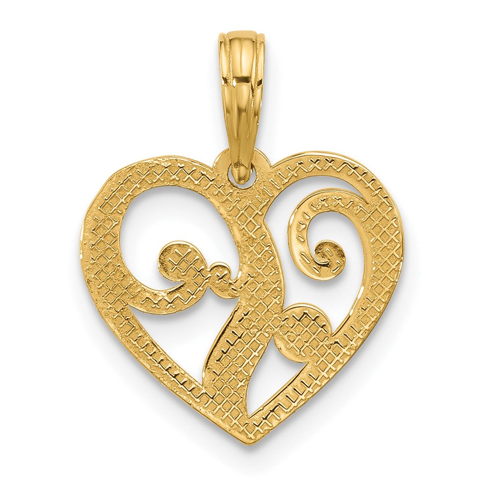 Charlie & Co Jewelry | 14k Polished Fancy Heart Charm - Model D5539