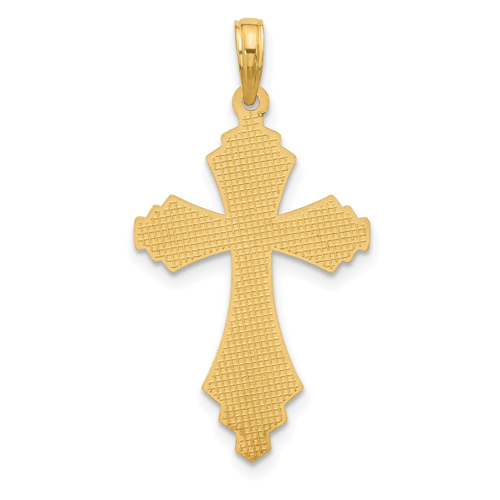 Charlie & Co Jewelry | 14k Polished And Beaded Cross Charm - Model D5560