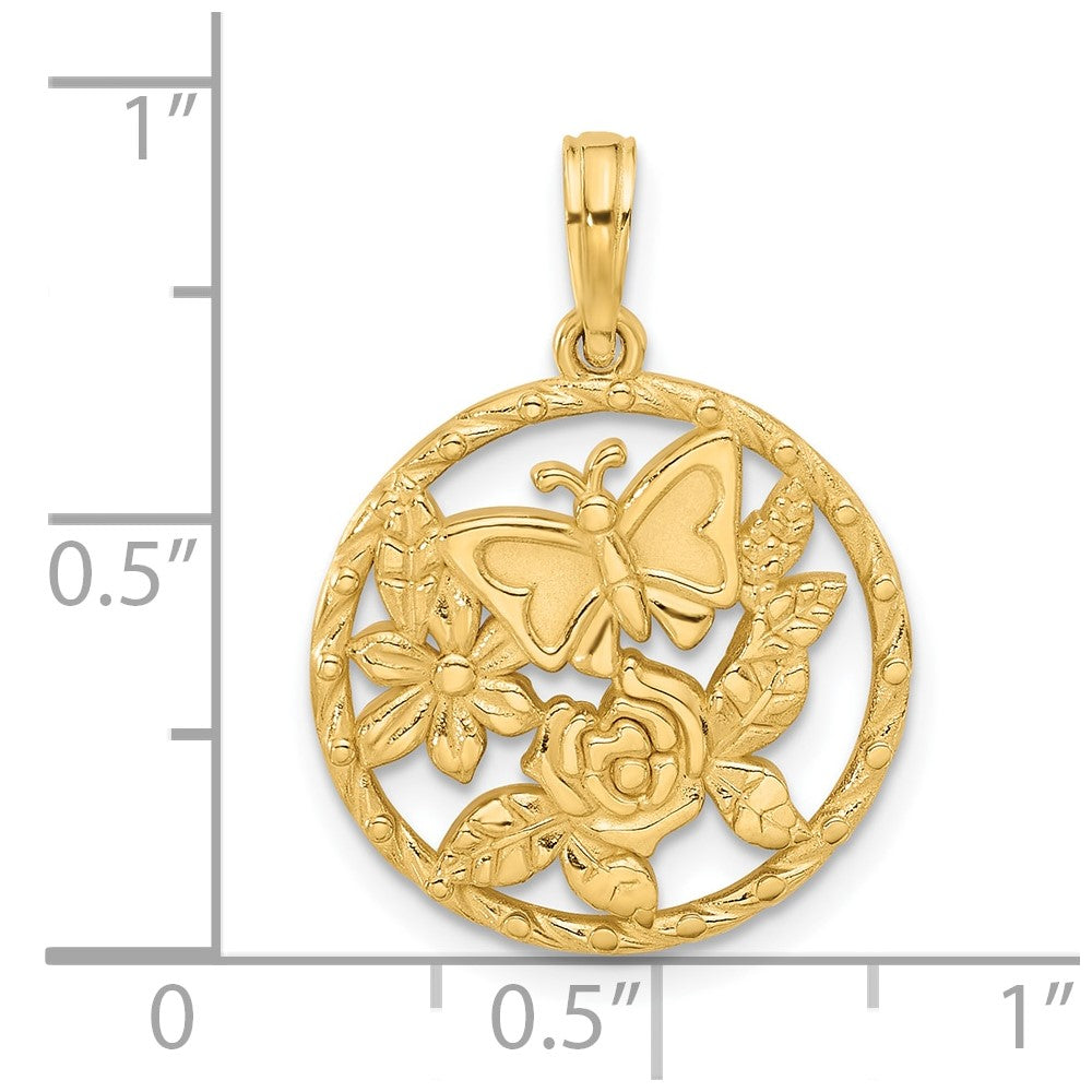 Charlie & Co Jewelry | 14k Polished Fancy Butterfly And Hearts Charm - Model D5563