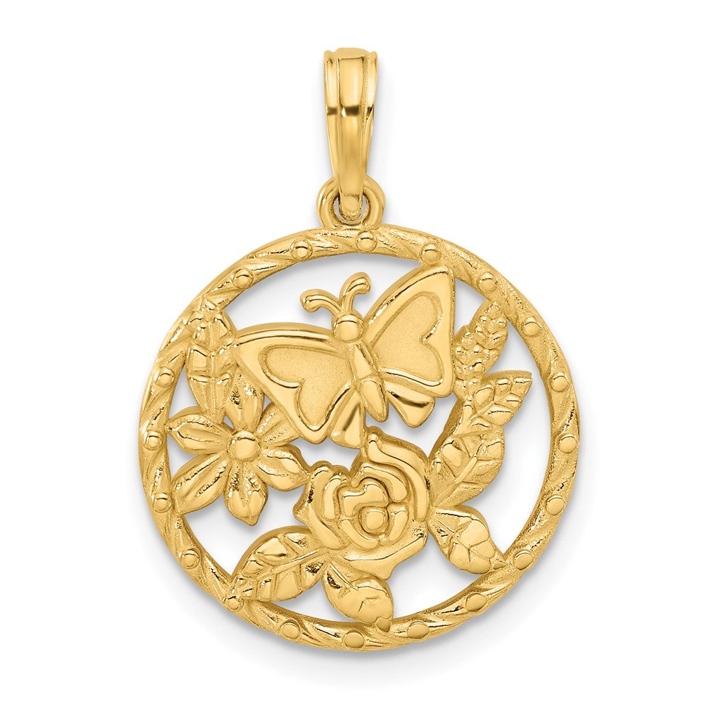 Charlie & Co Jewelry | 14k Polished Fancy Butterfly And Hearts Charm - Model D5563