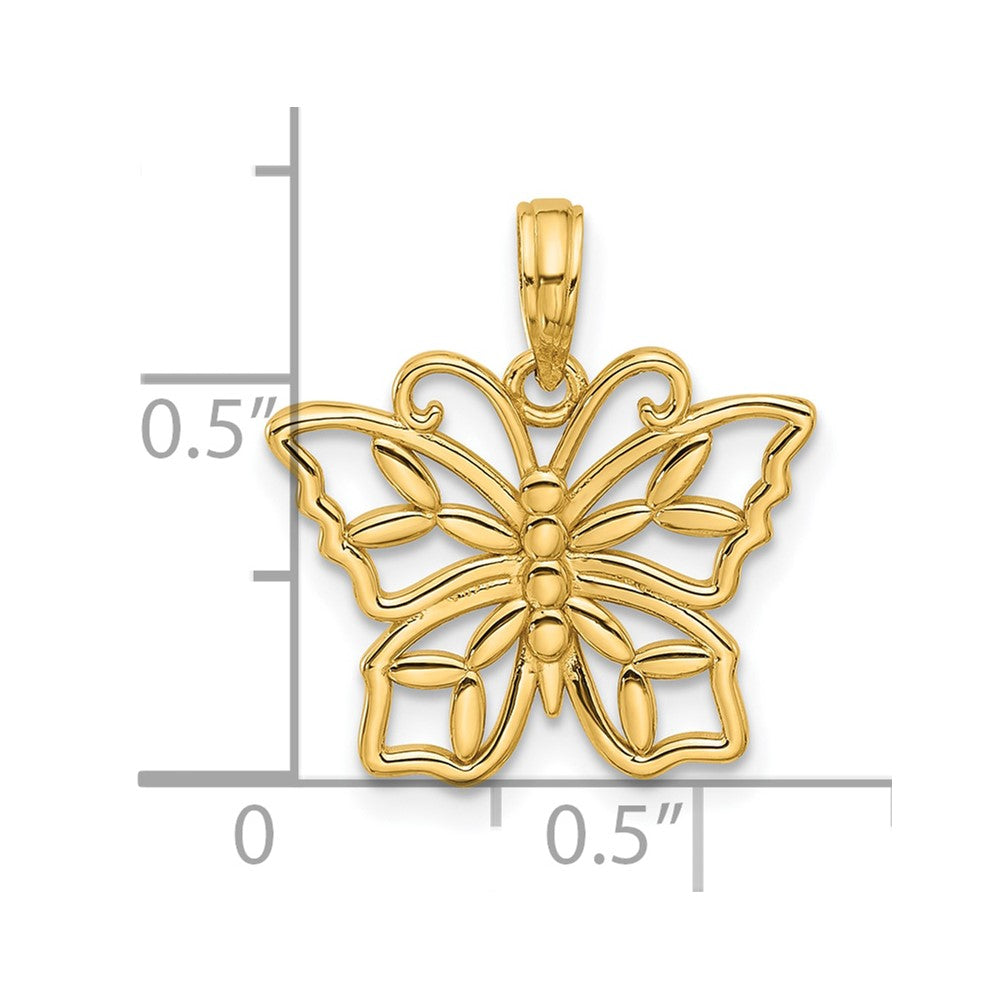 Charlie & Co Jewelry | 14k Polished Fancy Butterfly Charm - Model D5576