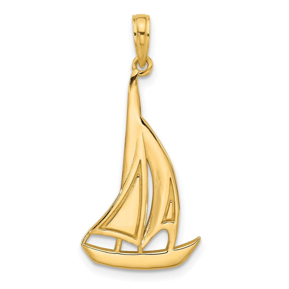 Charlie & Co Jewelry | 14k Polished Sailboat Charm - Model D5588
