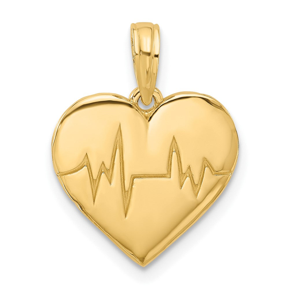 Charlie & Co Jewelry | 14k Polished Fancy Ekg Heart Charm - Model D5601