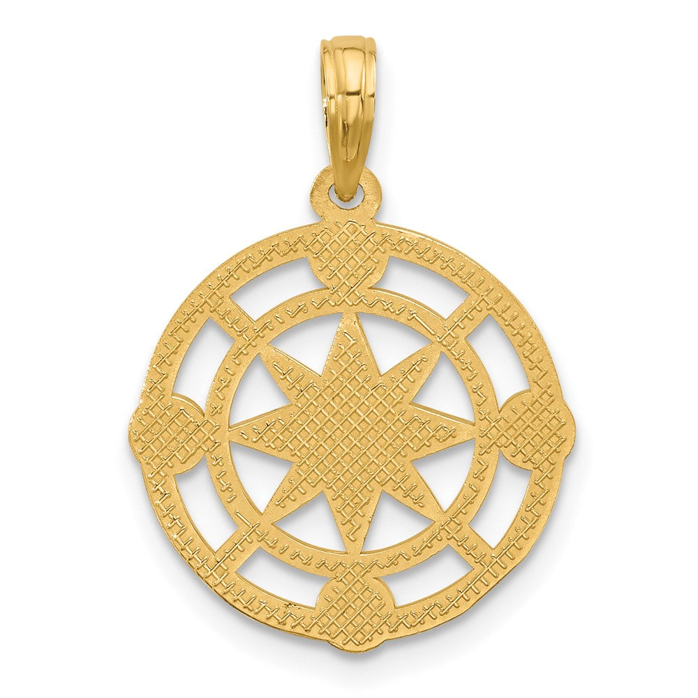 Charlie & Co Jewelry | 14k Polished Round Compass Charm - Model D5610
