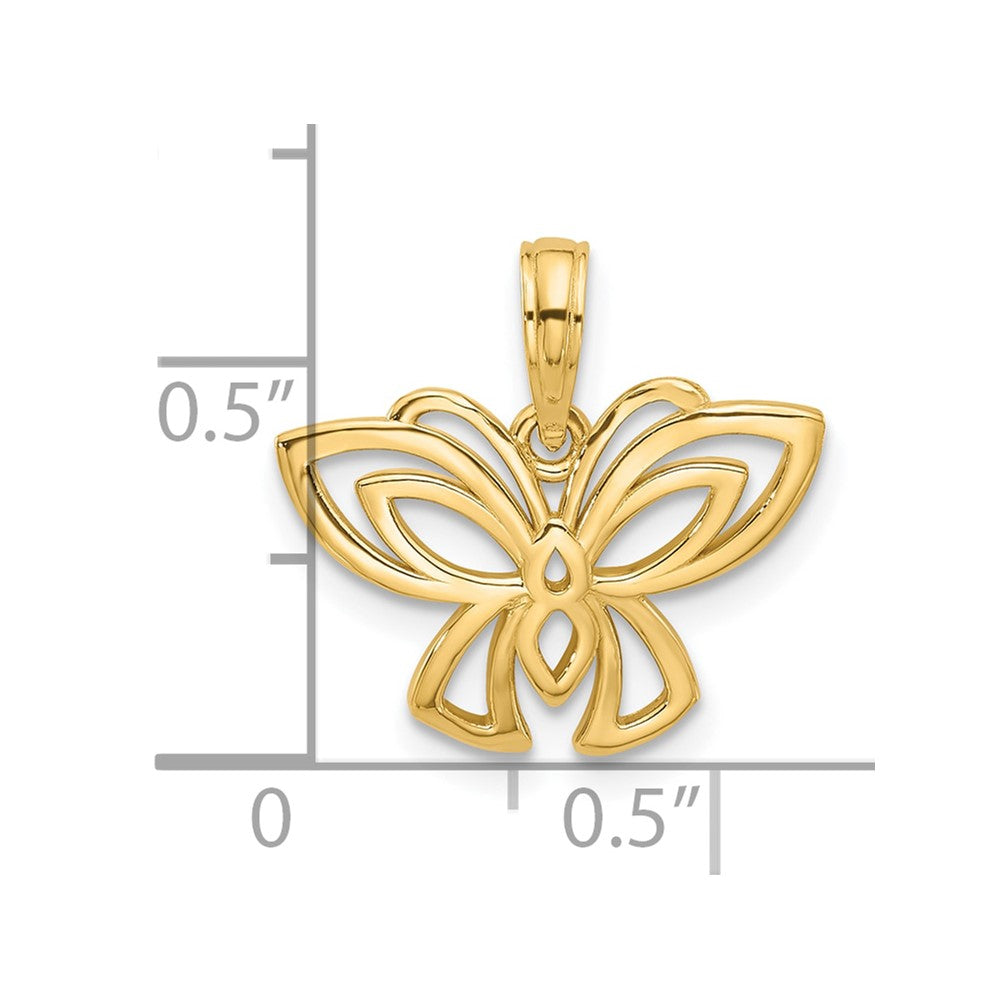 Charlie & Co Jewelry | 14k Polished Fancy Butterfly Charm - Model D5614