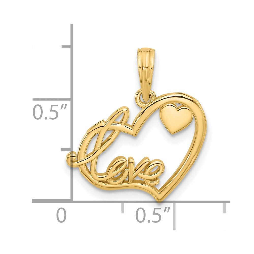 Charlie & Co Jewelry | 14k Polished Fancy Love And Hearts Charm - Model D5618