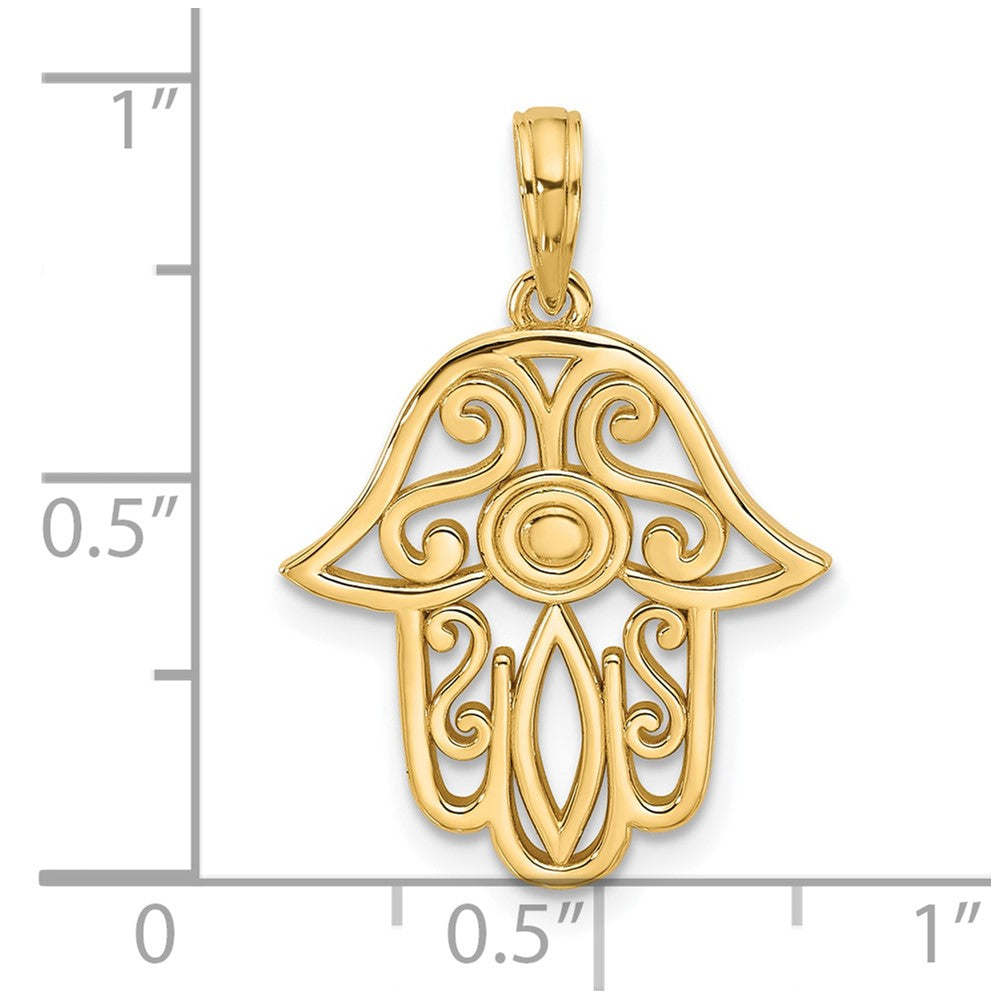 Charlie & Co Jewelry | 14ky Fancy Hamsa Charm - Model D5622