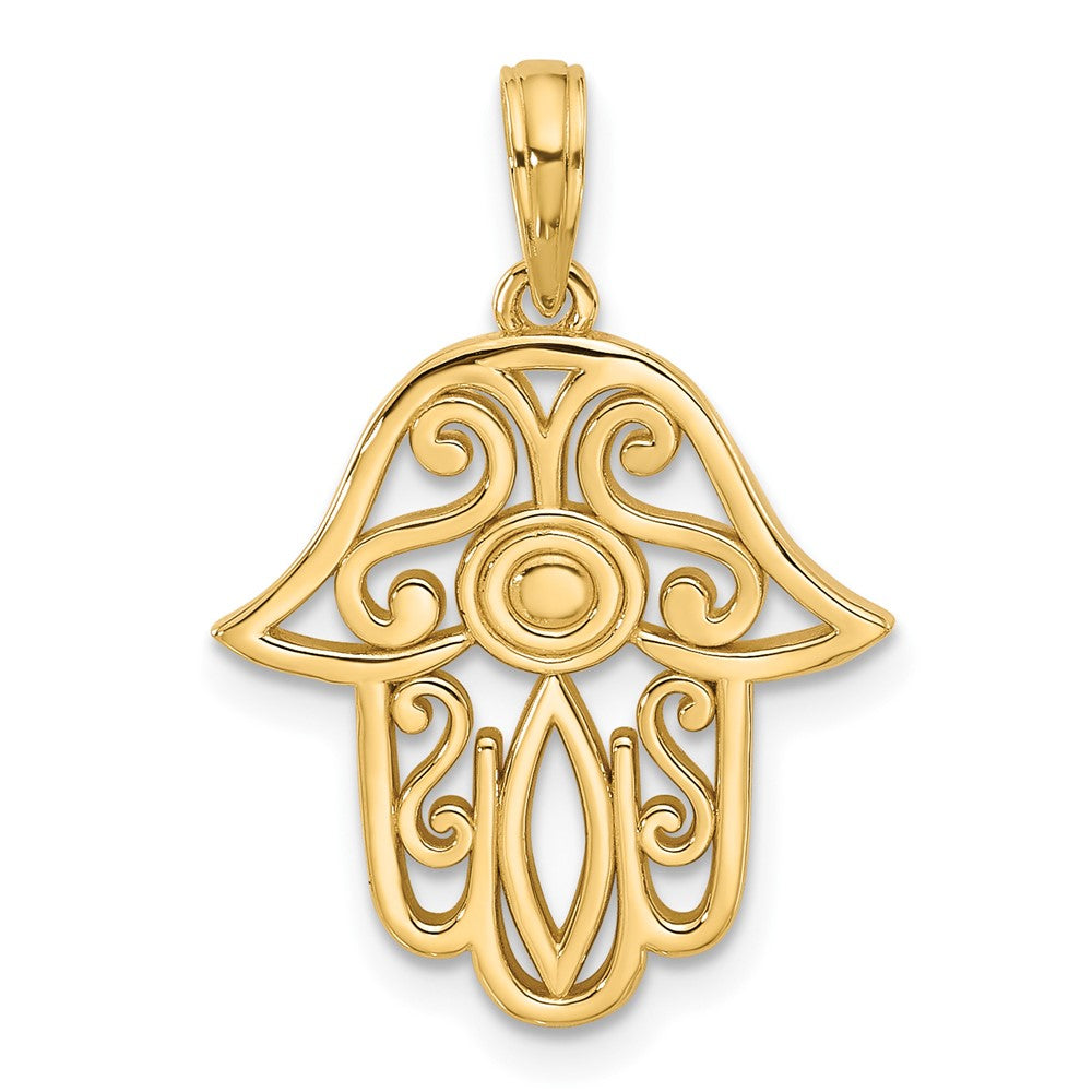 Charlie & Co Jewelry | 14ky Fancy Hamsa Charm - Model D5622