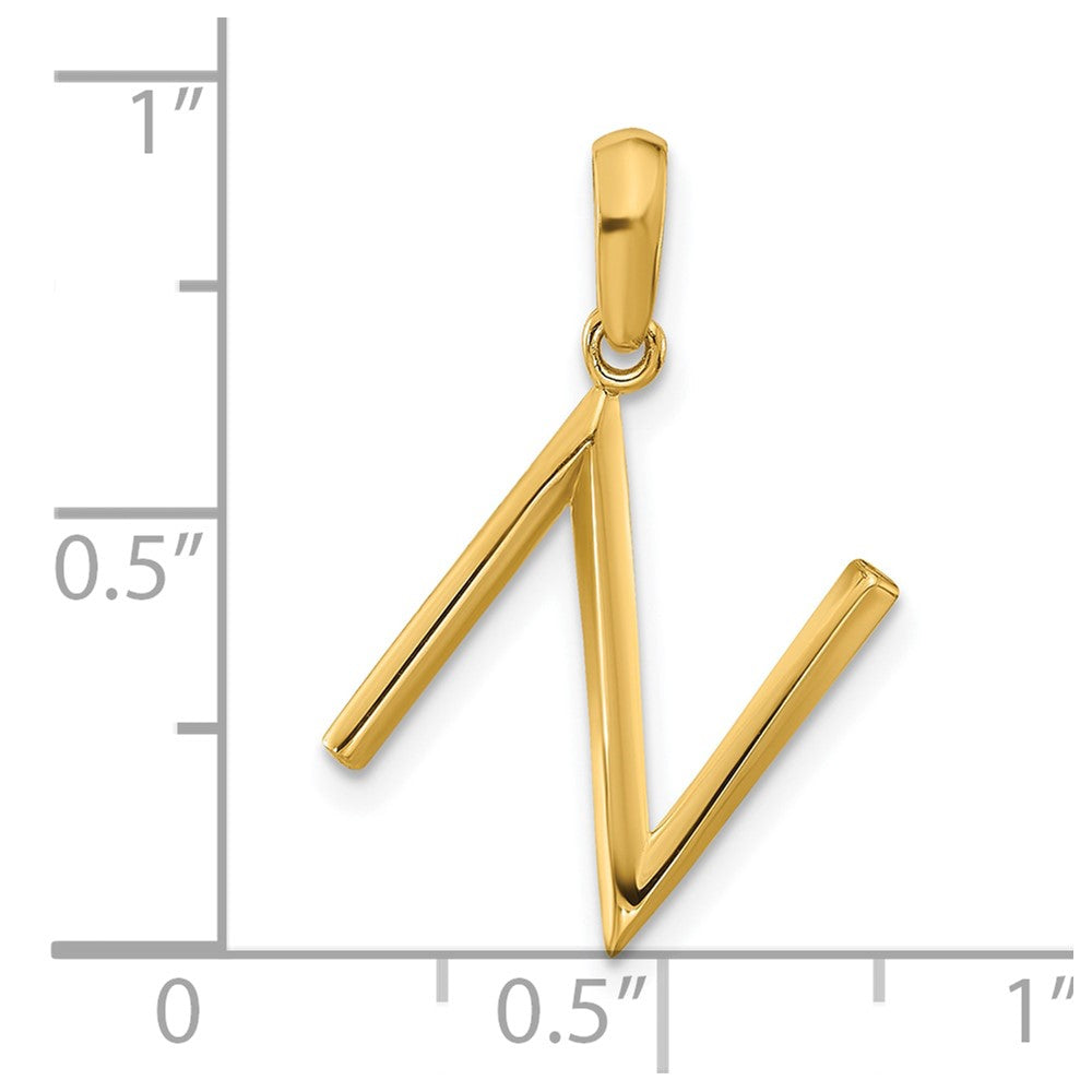 Charlie & Co Jewelry | 14ky Fancy Letter N - Model D5668N