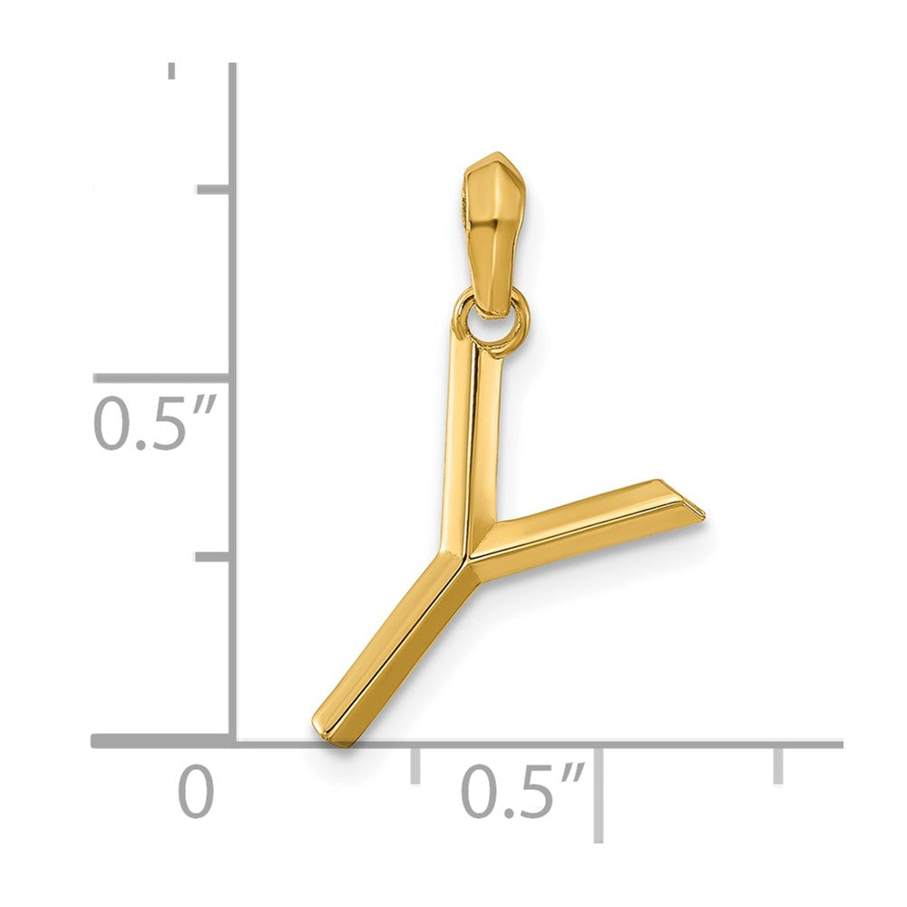 Charlie & Co Jewelry | 14ky Fancy Letter Y - Model D5668Y