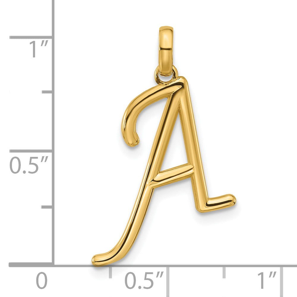 14K Gold Fancy Letter 'A' Charm Pendant - Charlie & Co. Jewelry