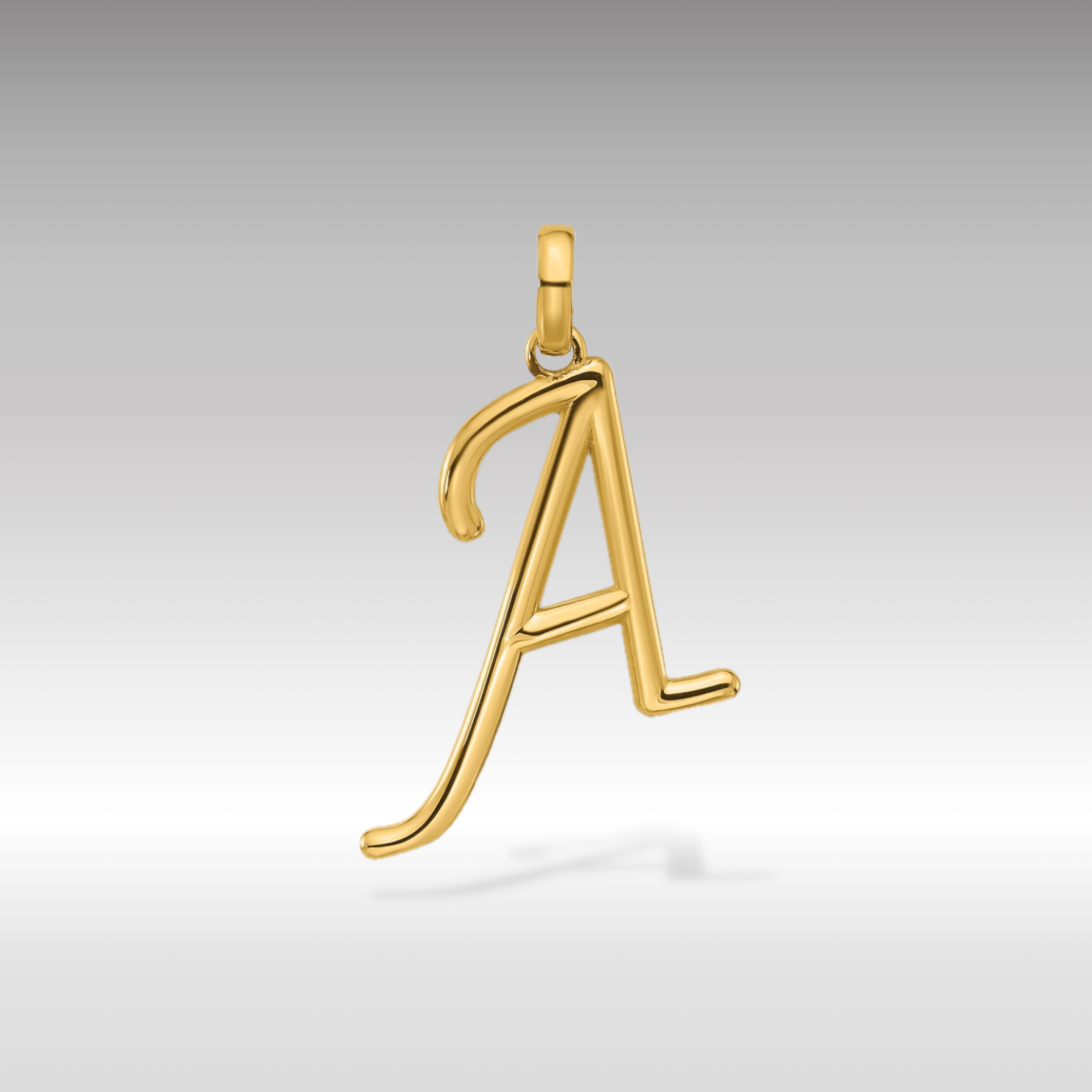 14K Gold Fancy Letter 'A' Charm Pendant - Charlie & Co. Jewelry
