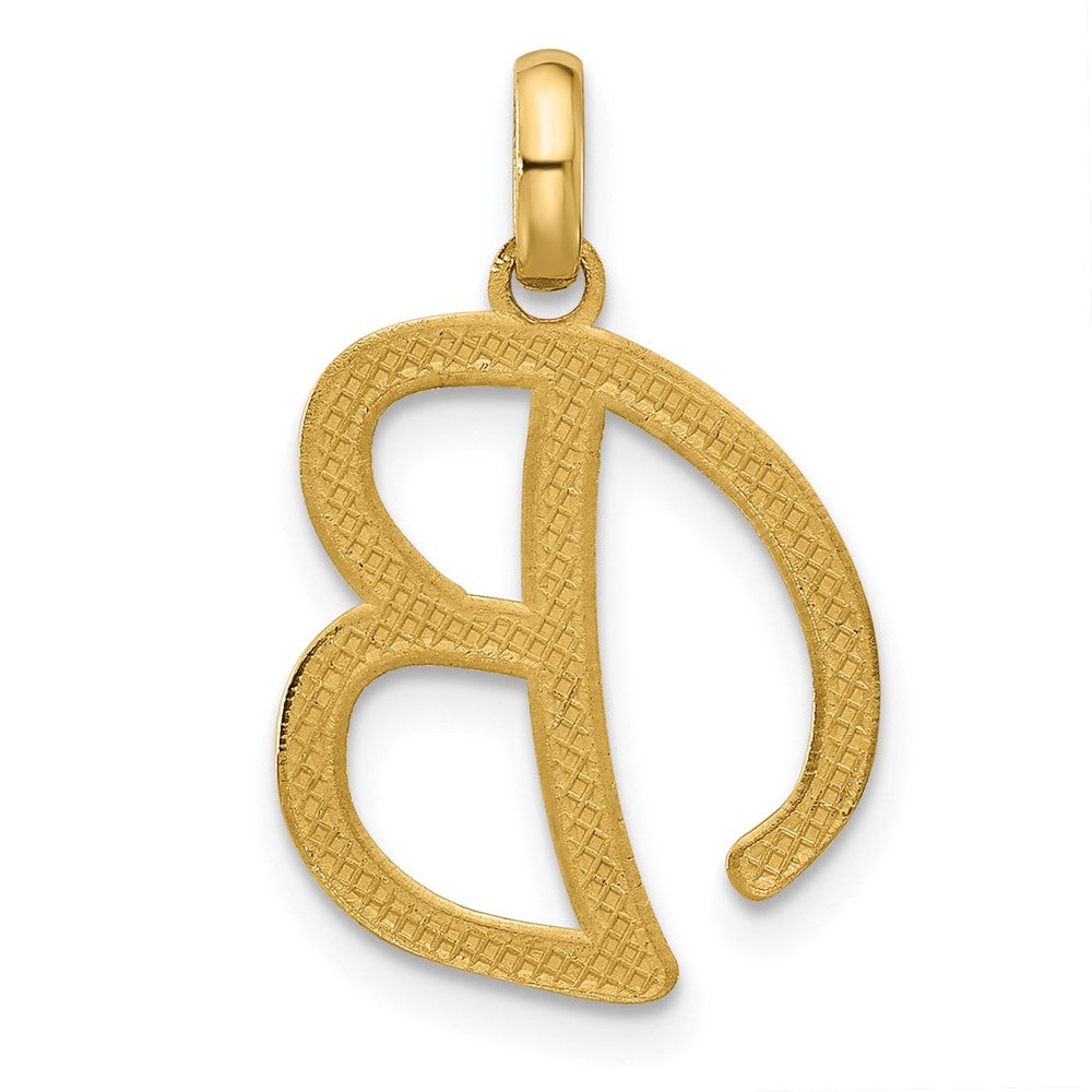 14K Gold Fancy Letter 'B' Charm Pendant - Charlie & Co. Jewelry