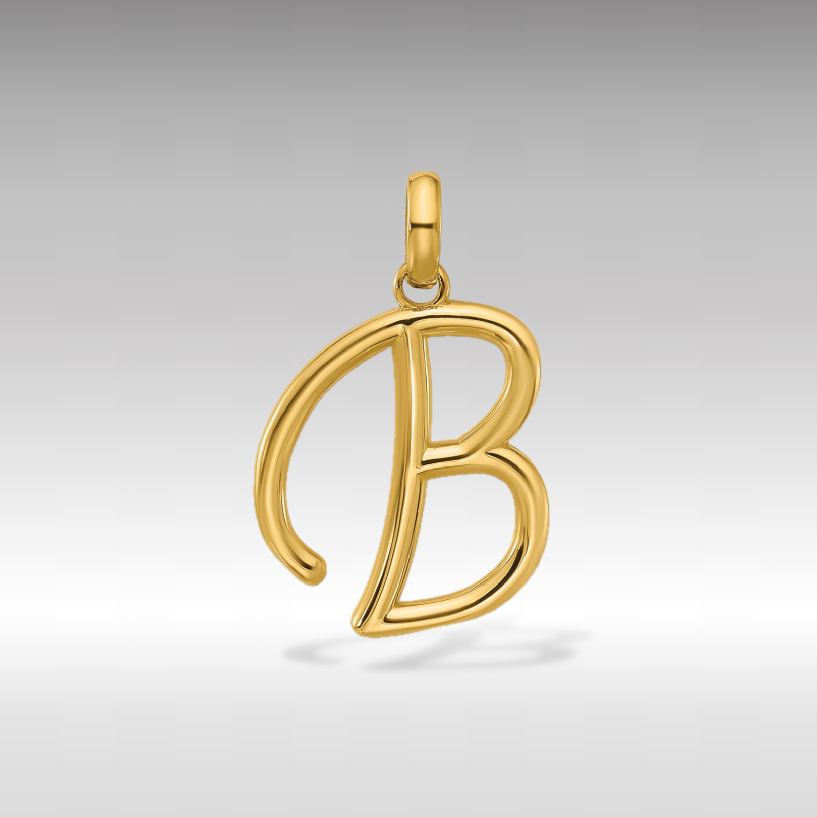 14K Gold Fancy Letter 'B' Charm Pendant - Charlie & Co. Jewelry