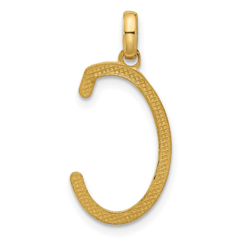 14K Gold Fancy Letter 'C' Charm Pendant - Charlie & Co. Jewelry