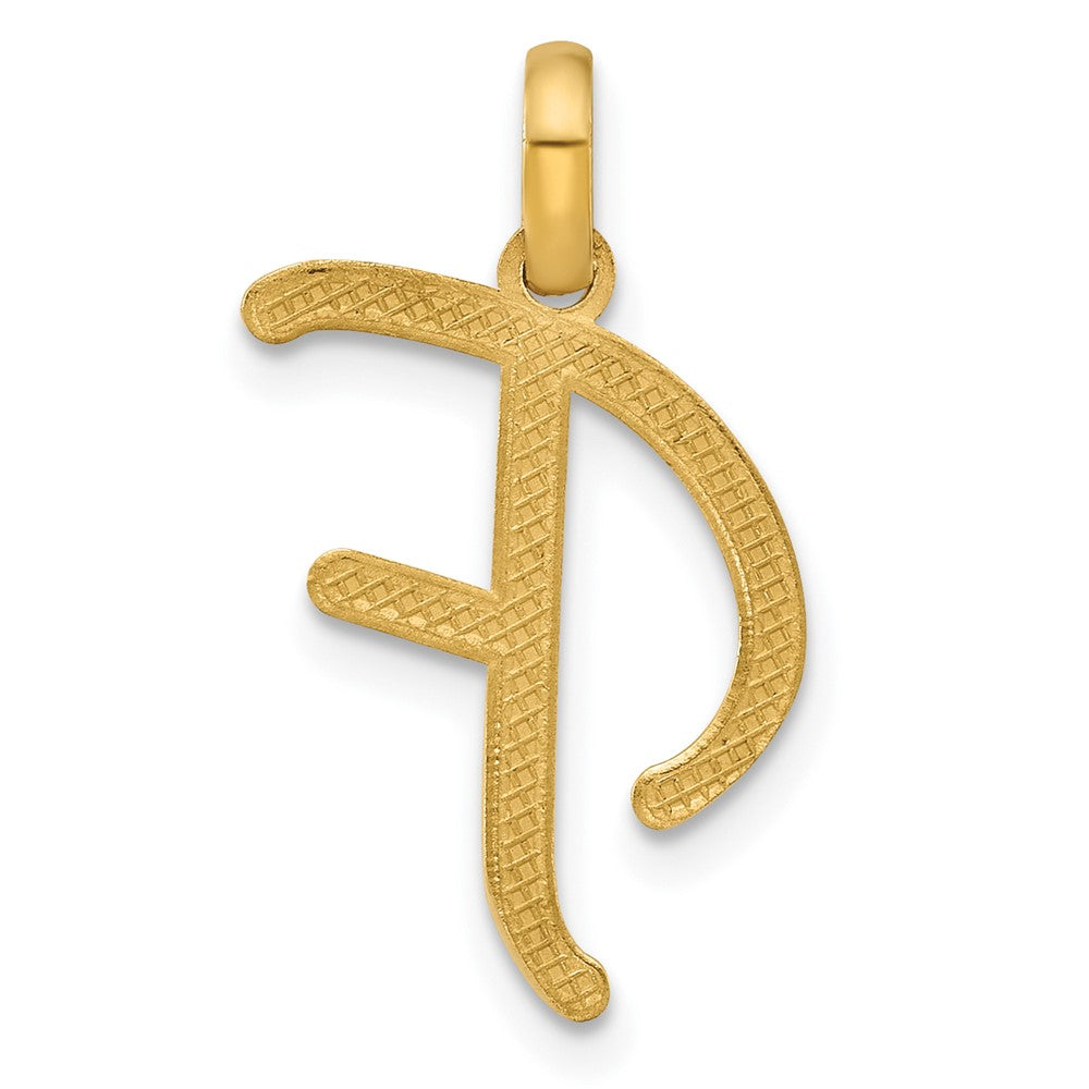 14K Gold Fancy Letter 'F' Charm Pendant - Charlie & Co. Jewelry