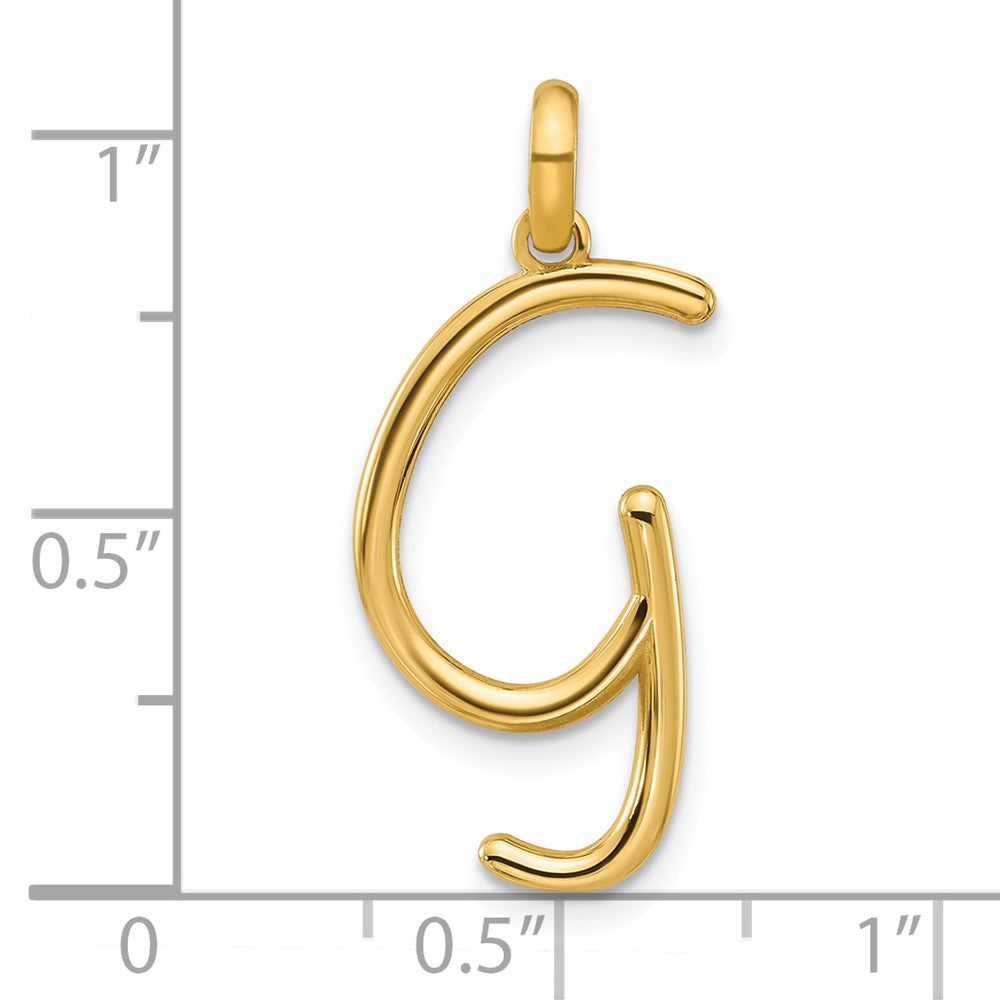 14K Gold Fancy Letter 'G' Charm Pendant - Charlie & Co. Jewelry