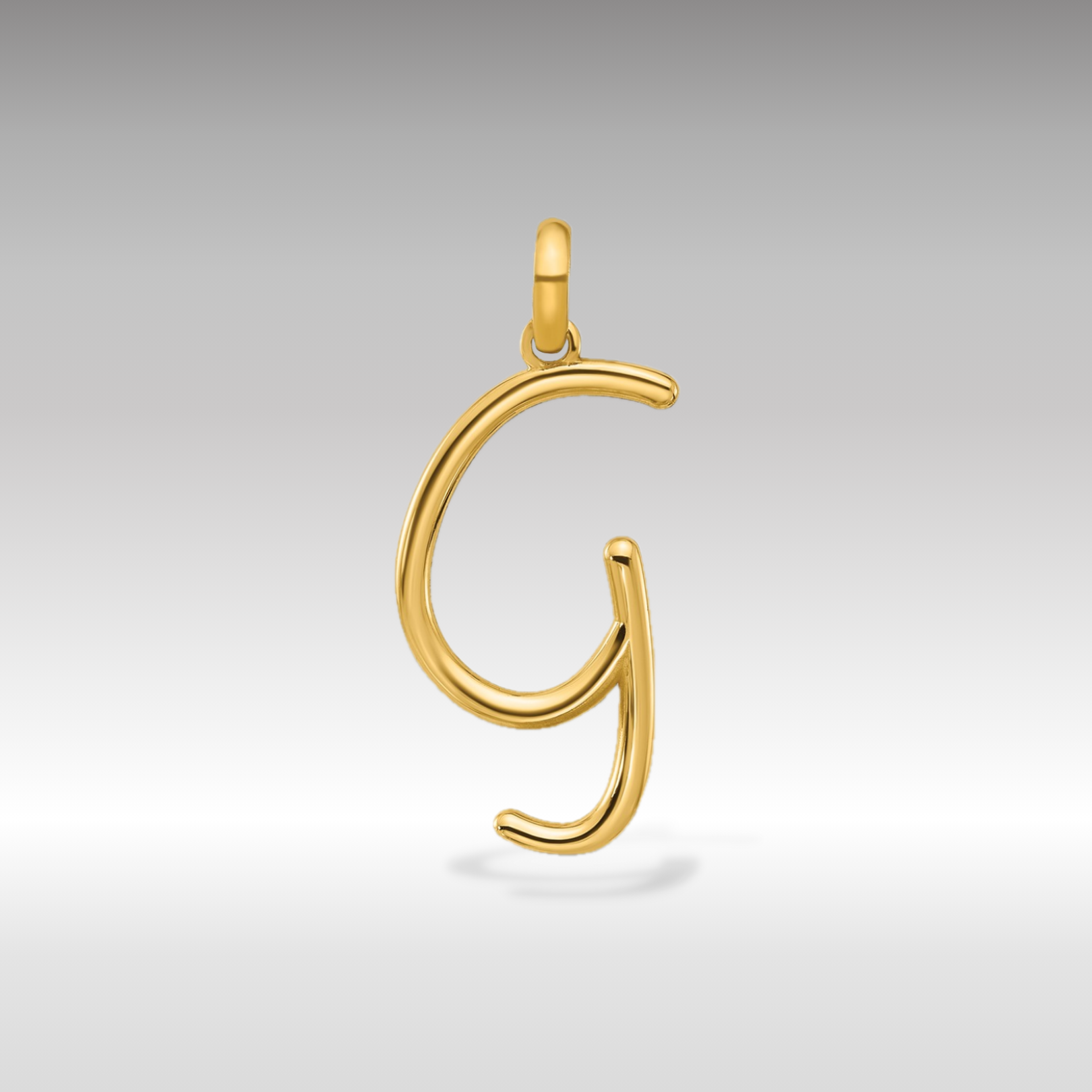 14K Gold Fancy Letter 'G' Charm Pendant - Charlie & Co. Jewelry