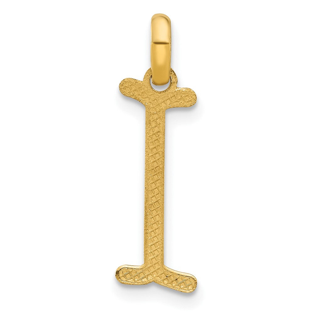 14K Gold Fancy Letter 'I' Charm Pendant - Charlie & Co. Jewelry