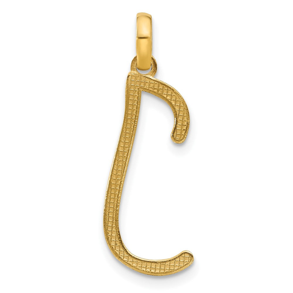 14K Gold Fancy Letter 'J' Charm Pendant - Charlie & Co. Jewelry