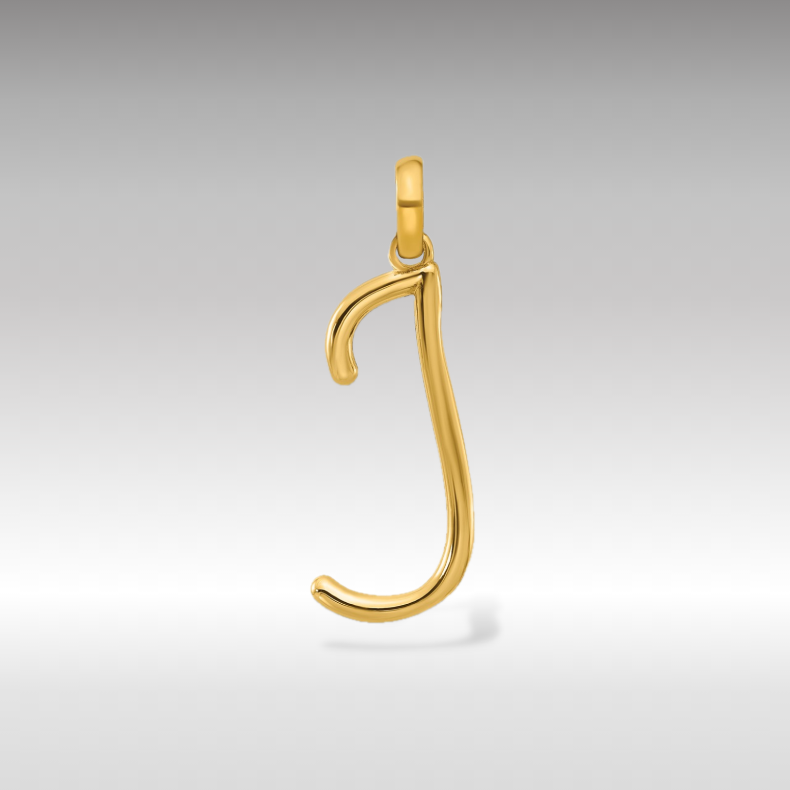14K Gold Fancy Letter 'J' Charm Pendant - Charlie & Co. Jewelry
