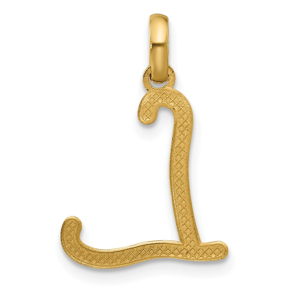 14K Gold Fancy Letter 'L' Charm Pendant - Charlie & Co. Jewelry