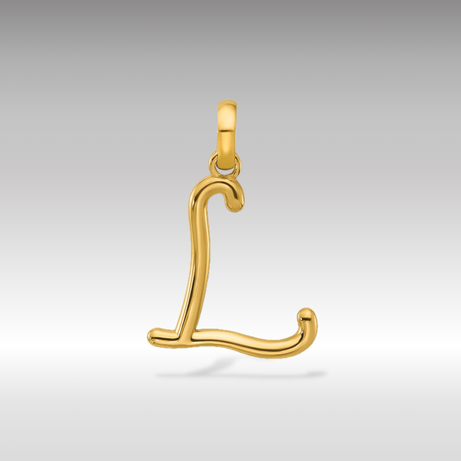 14K Gold Fancy Letter 'L' Charm Pendant - Charlie & Co. Jewelry
