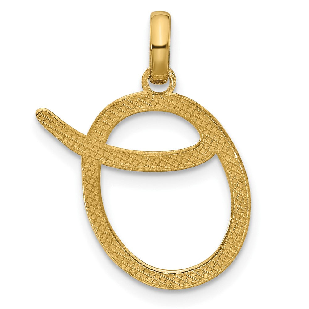 14K Gold Fancy Letter 'O' Charm Pendant - Charlie & Co. Jewelry