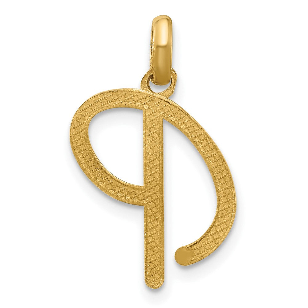 14K Gold Fancy Letter 'P' Charm Pendant - Charlie & Co. Jewelry