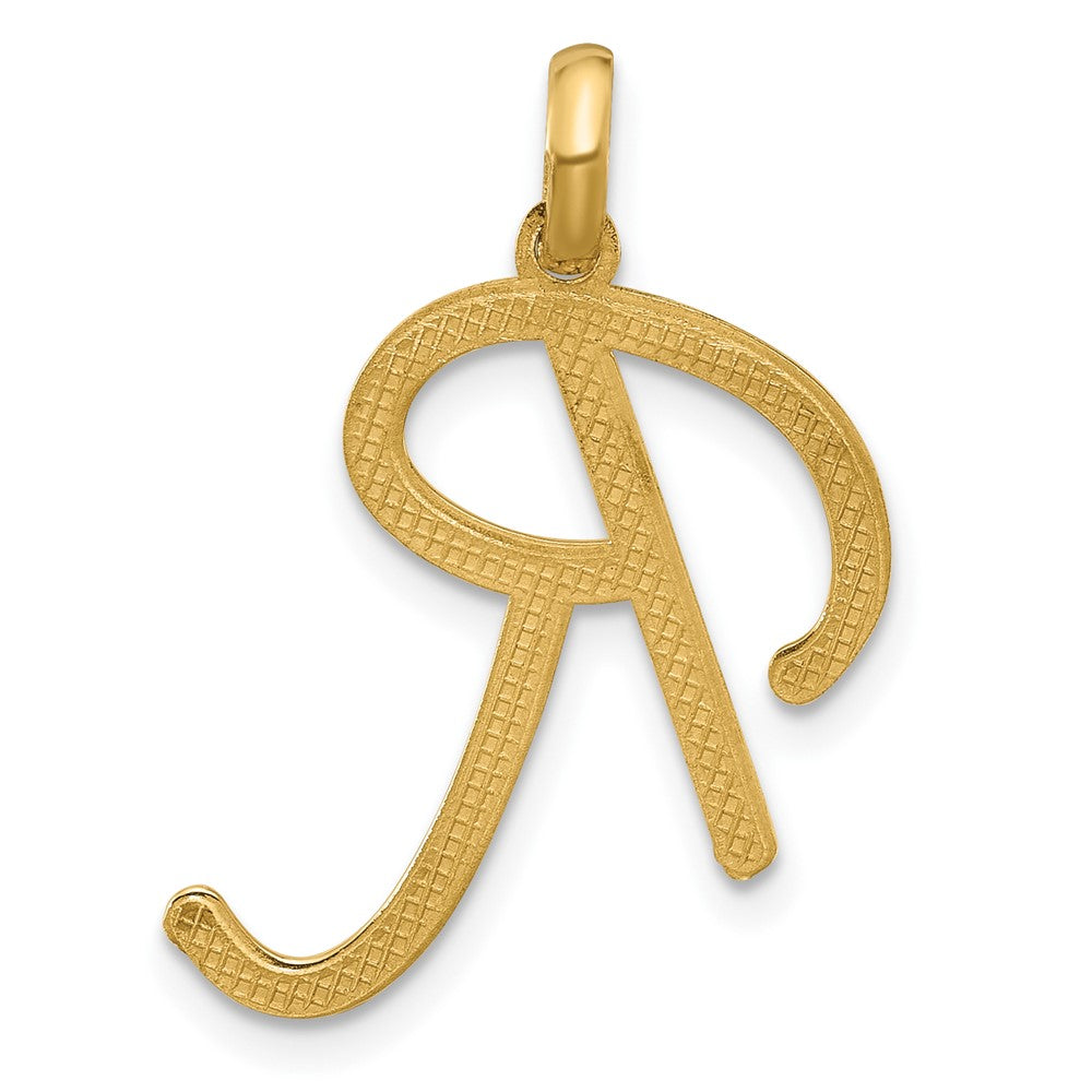 14K Gold Fancy Letter 'R' Charm Pendant - Charlie & Co. Jewelry