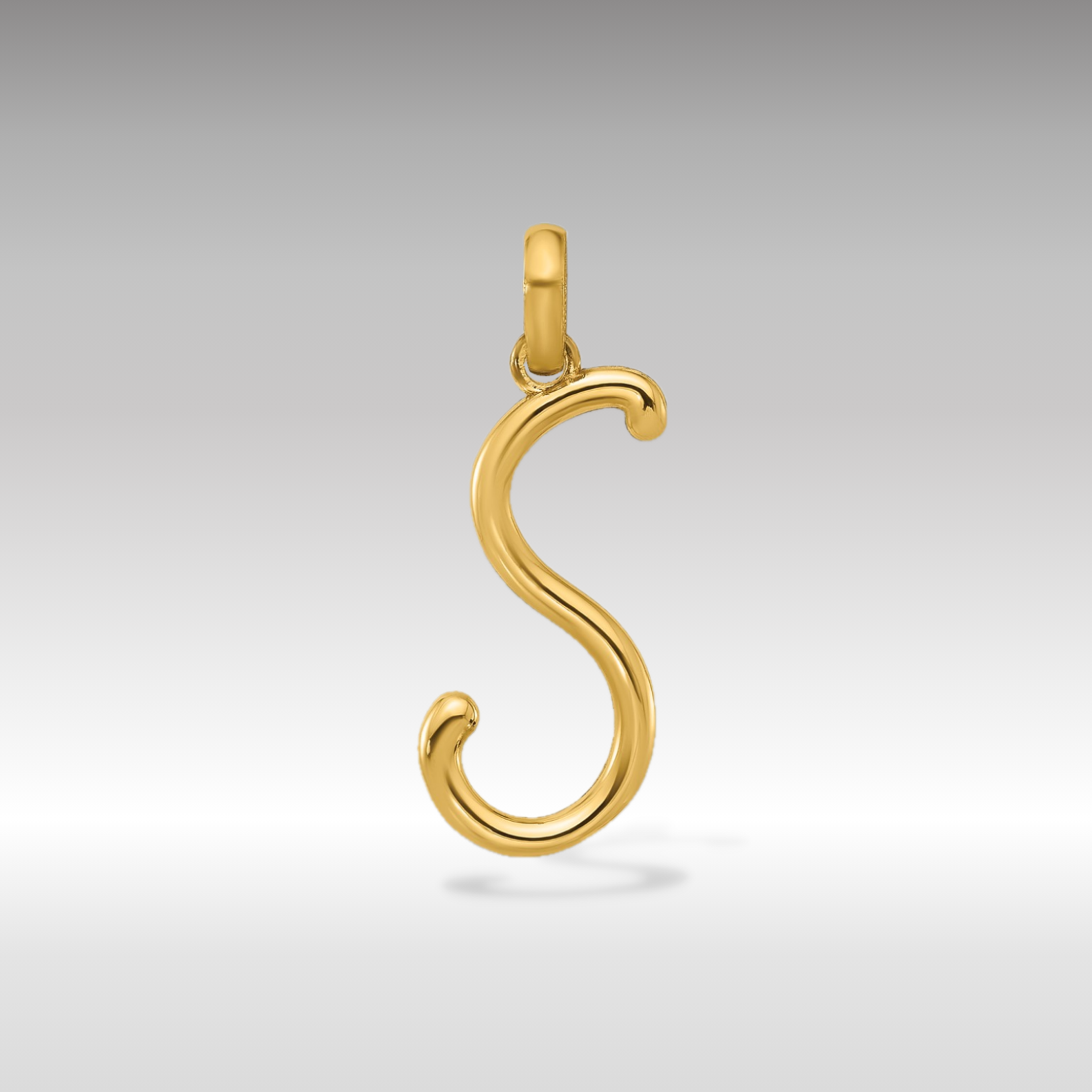 14K Gold Fancy Letter 'S' Charm Pendant - Charlie & Co. Jewelry