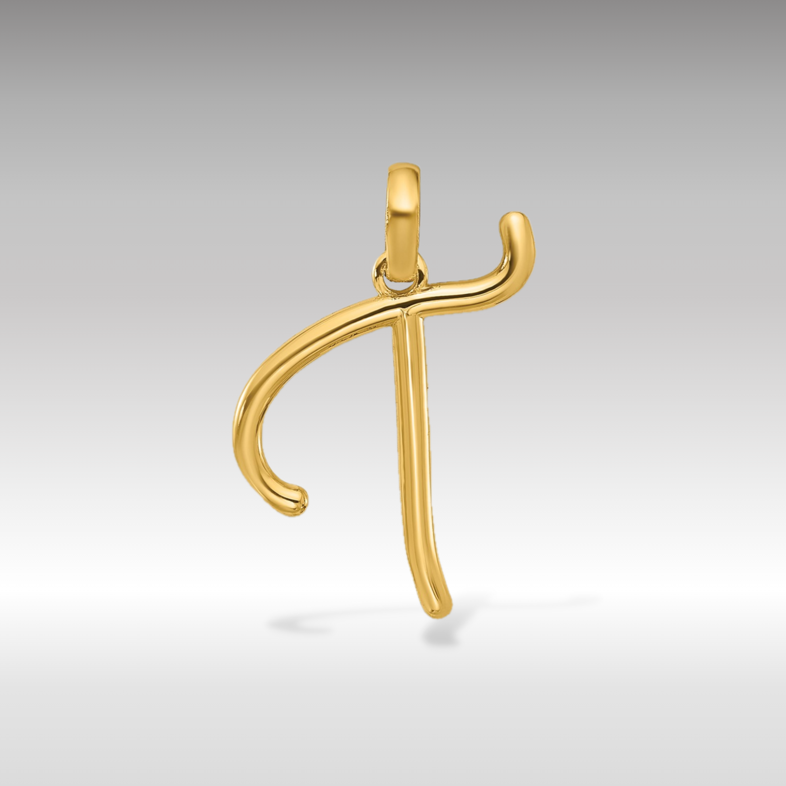 14K Gold Fancy Letter 'T' Charm Pendant - Charlie & Co. Jewelry