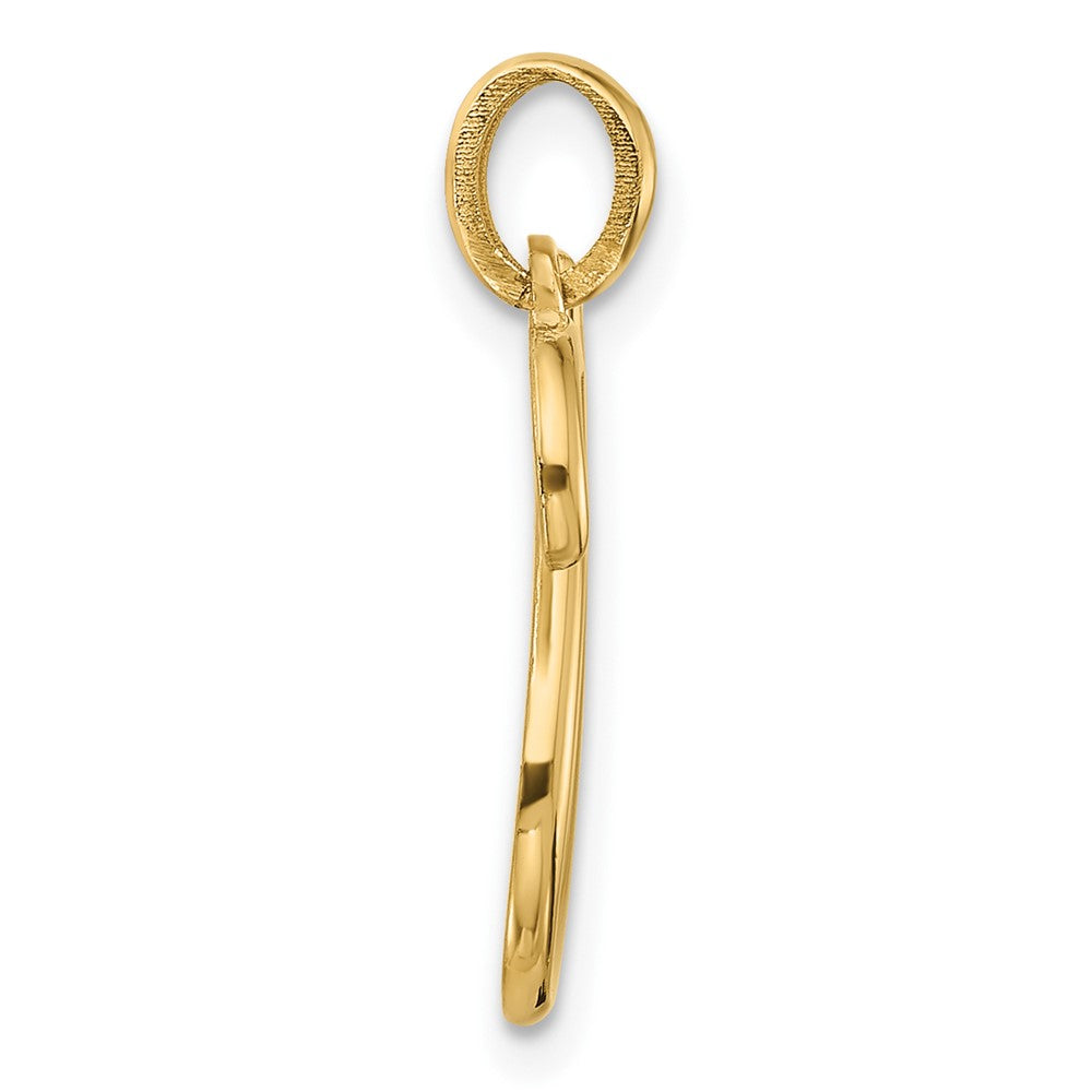 14K Gold Fancy Letter 'U' Charm Pendant - Charlie & Co. Jewelry