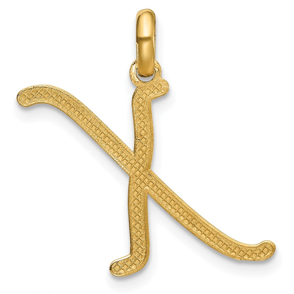 14K Gold Fancy Letter 'X' Charm Pendant - Charlie & Co. Jewelry