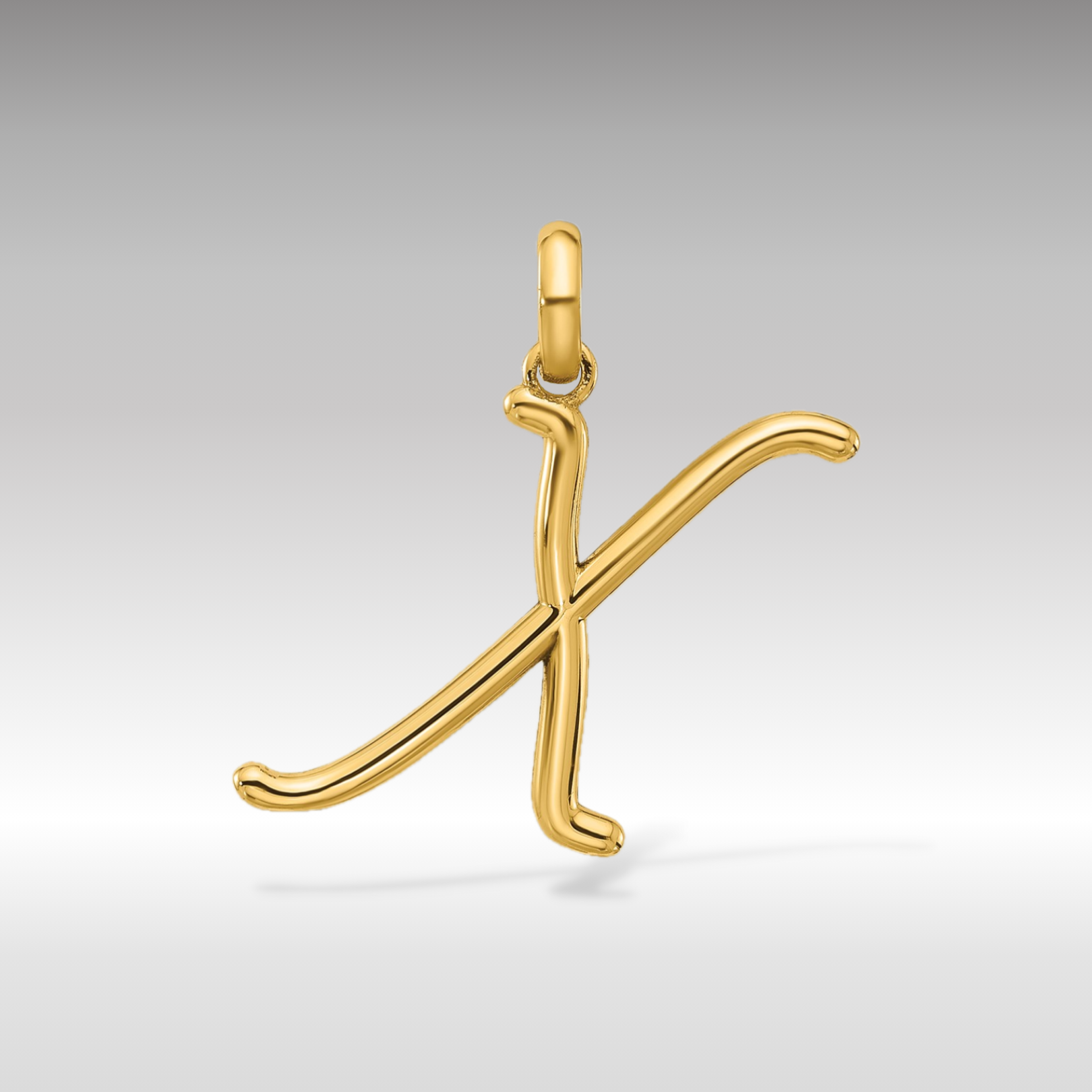 14K Gold Fancy Letter 'X' Charm Pendant - Charlie & Co. Jewelry