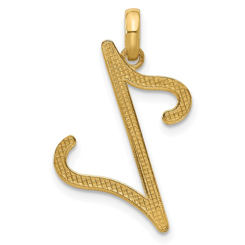 14K Gold Fancy Letter 'Z' Charm Pendant - Charlie & Co. Jewelry