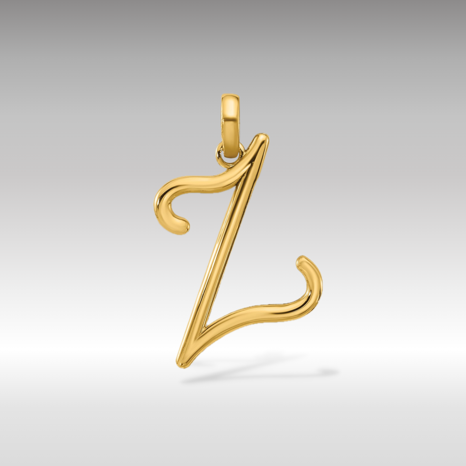 14K Gold Fancy Letter 'Z' Charm Pendant - Charlie & Co. Jewelry