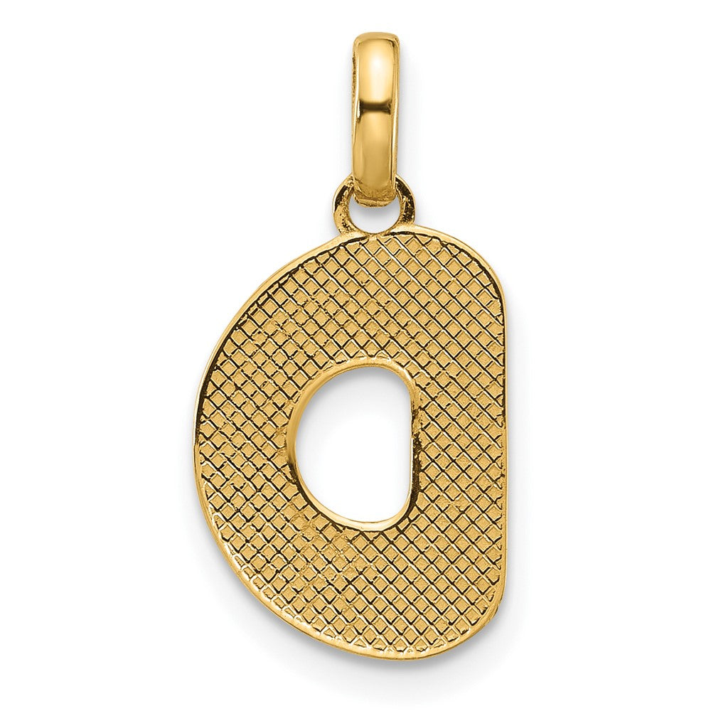 14K Gold Fancy Letter "D" Initial Pendant - Charlie & Co. Jewelry