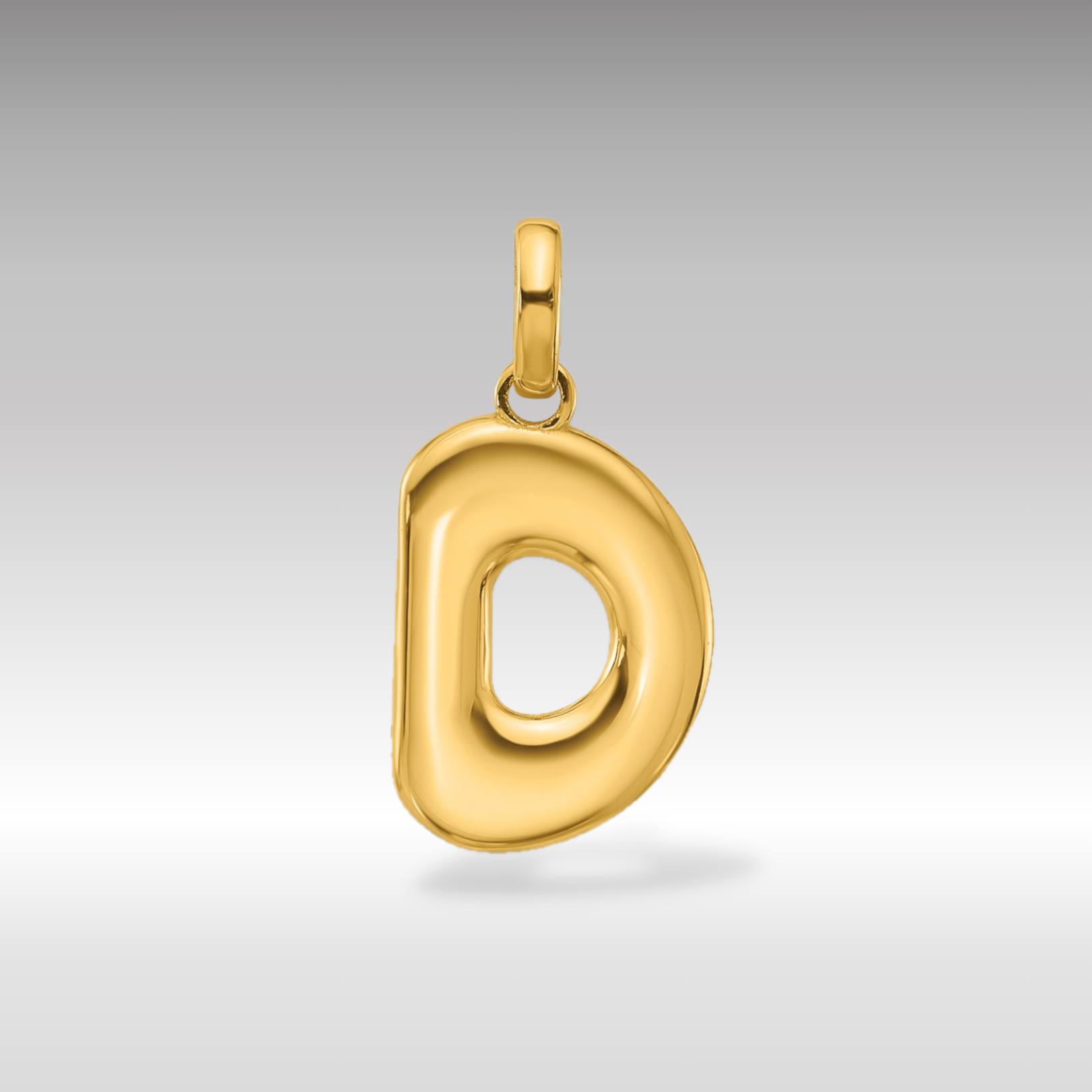 14K Gold Fancy Letter "D" Initial Pendant - Charlie & Co. Jewelry