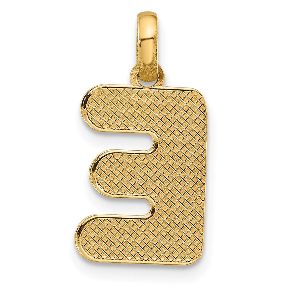 14K Gold Fancy Letter "E" Initial Pendant - Charlie & Co. Jewelry