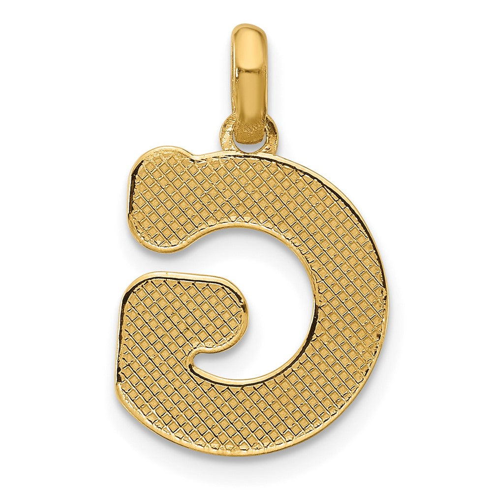 14K Gold Fancy Letter "G" Initial Pendant - Charlie & Co. Jewelry