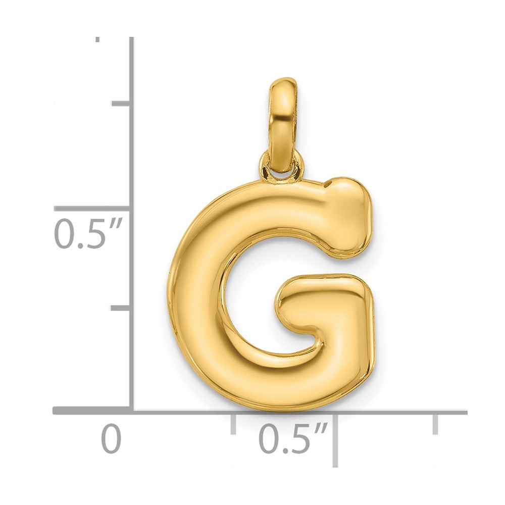 14K Gold Fancy Letter "G" Initial Pendant - Charlie & Co. Jewelry