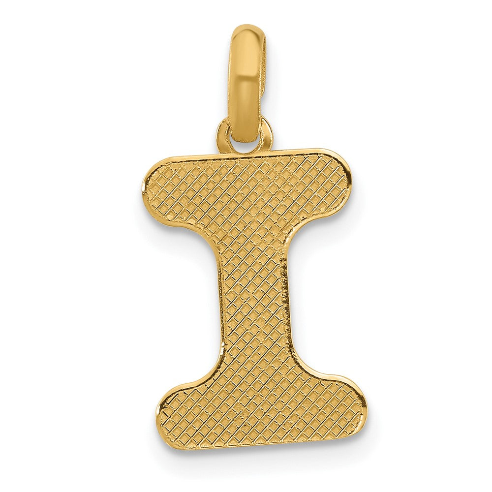 14K Gold Fancy Letter "I" Initial Pendant - Charlie & Co. Jewelry