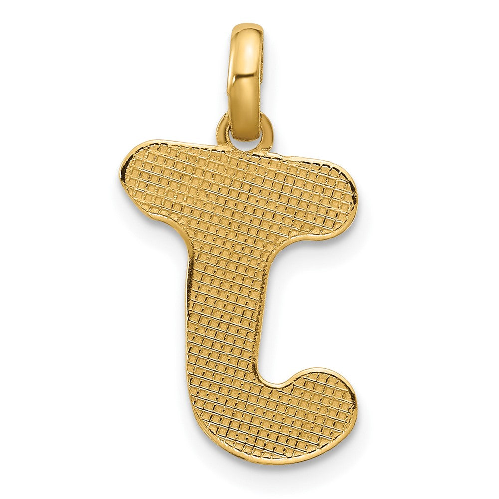 14K Gold Fancy Letter "J" Initial Pendant - Charlie & Co. Jewelry