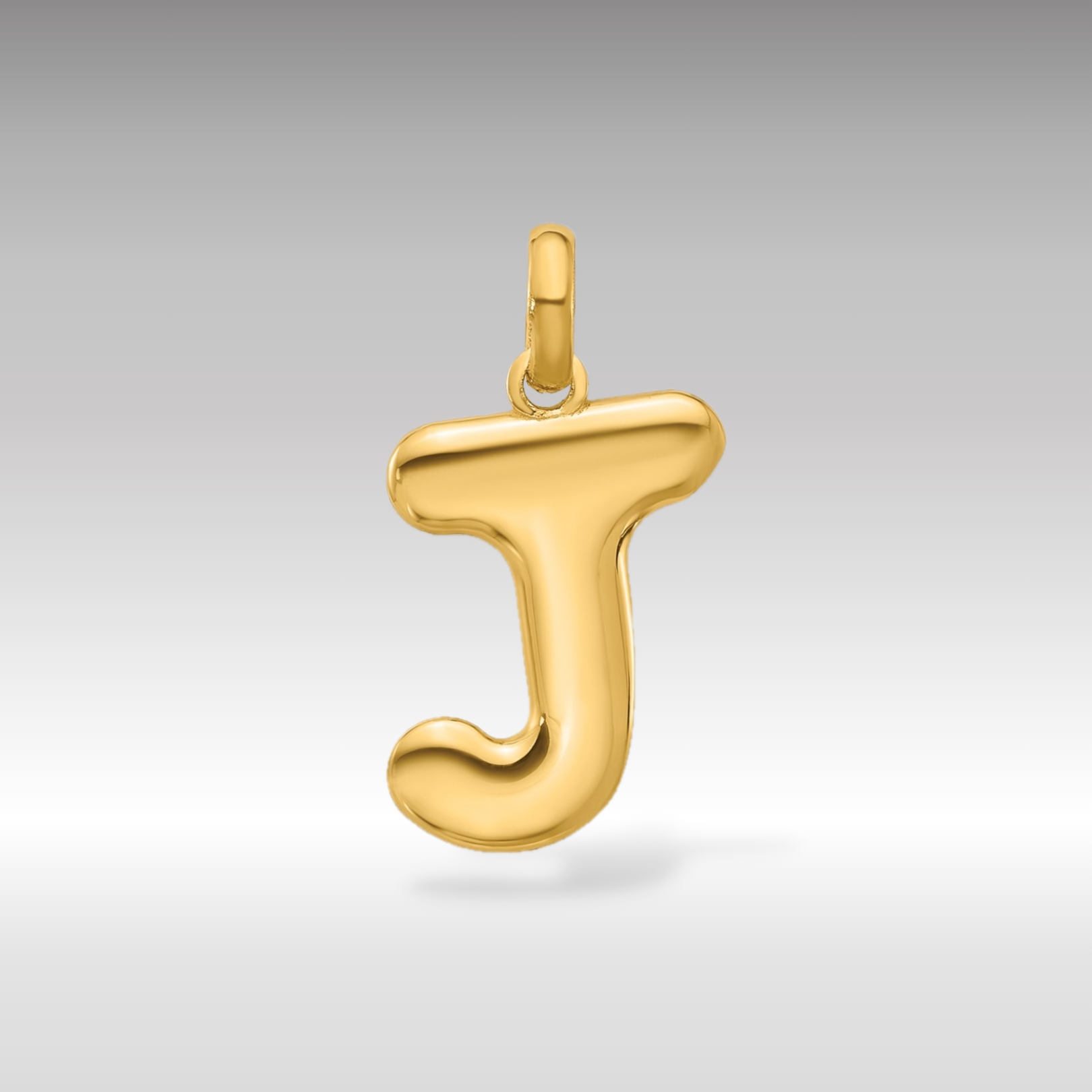 14K Gold Fancy Letter "J" Initial Pendant - Charlie & Co. Jewelry