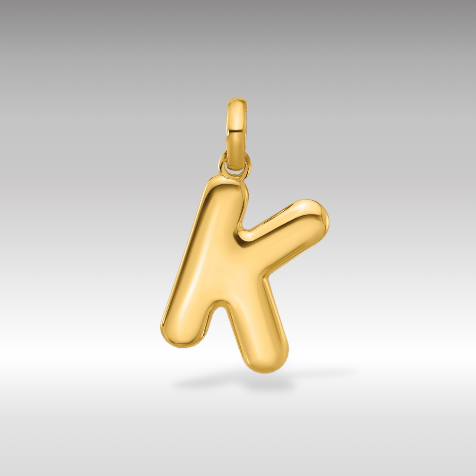 14K Gold Fancy Letter "K" Initial Pendant - Charlie & Co. Jewelry