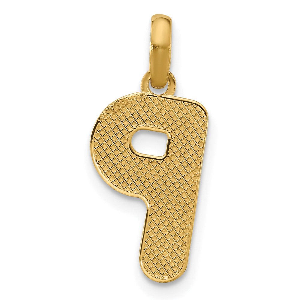 14K Gold Fancy Letter "P" Initial Pendant - Charlie & Co. Jewelry