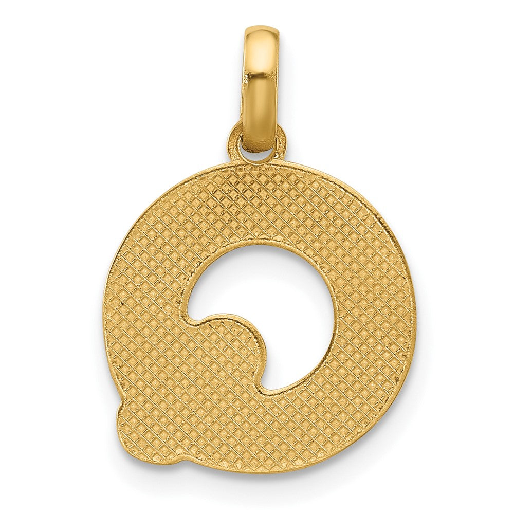 14K Gold Fancy Letter "Q" Initial Pendant - Charlie & Co. Jewelry