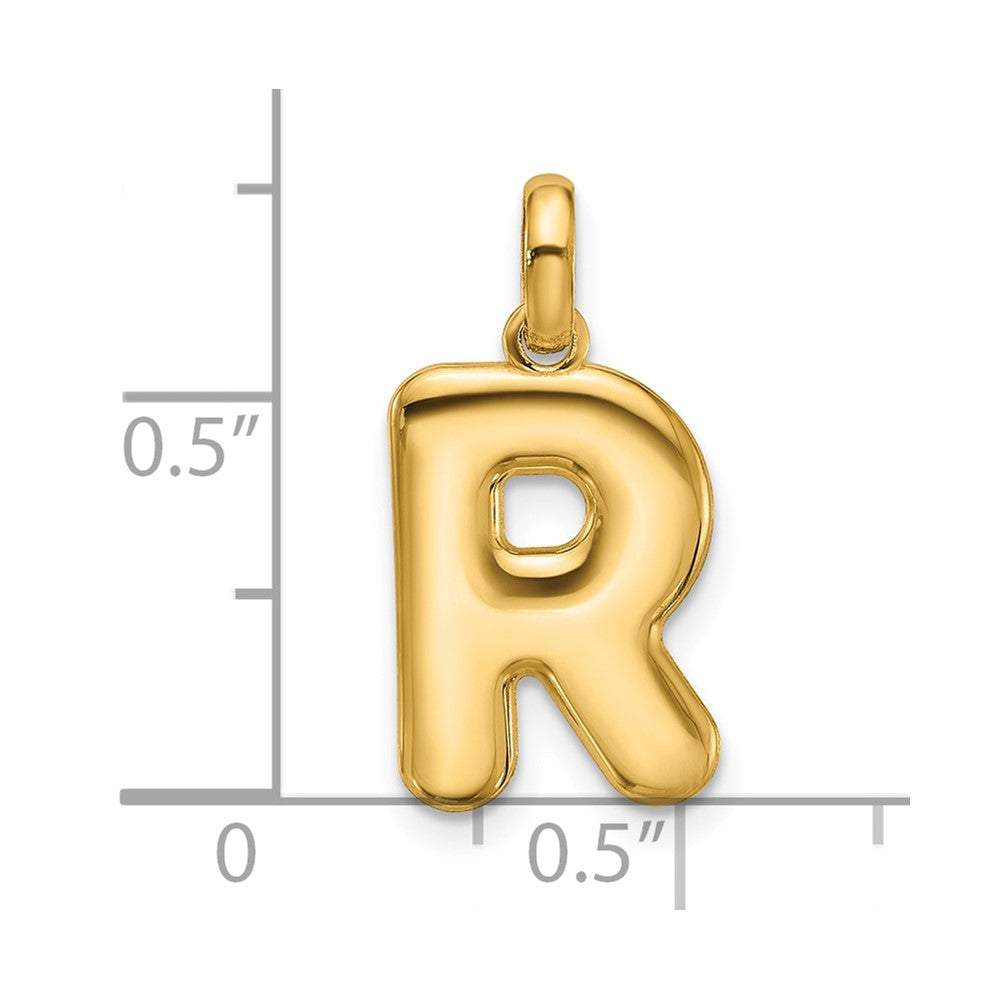 14K Gold Fancy Letter "R" Initial Pendant - Charlie & Co. Jewelry